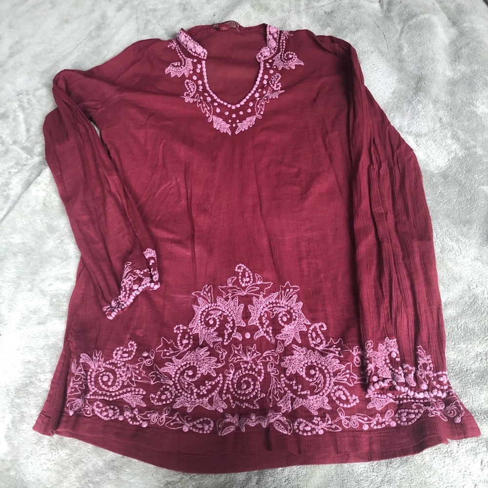 Lucky Brand embroidered tunic